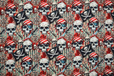 Baumwolljersey Digital Piraten Skulls